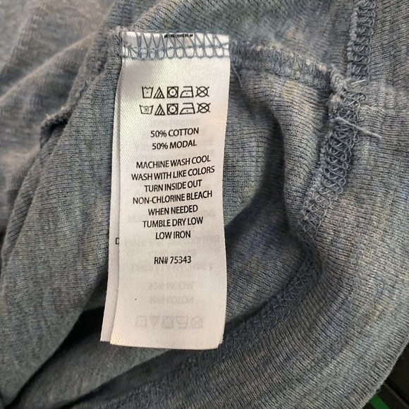 St. Tropez West Womans Shirt Top Size Medium Soft Blue Long Sleeve Modal Cotton - Picture 7 of 7